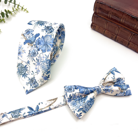 Dusty Blue Floral Suspenders Set – Wedding & Groomsmen Suspenders Gift