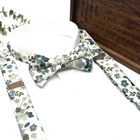 Floral Sage Green Neck Tie – Wedding & Groomsmen Tie