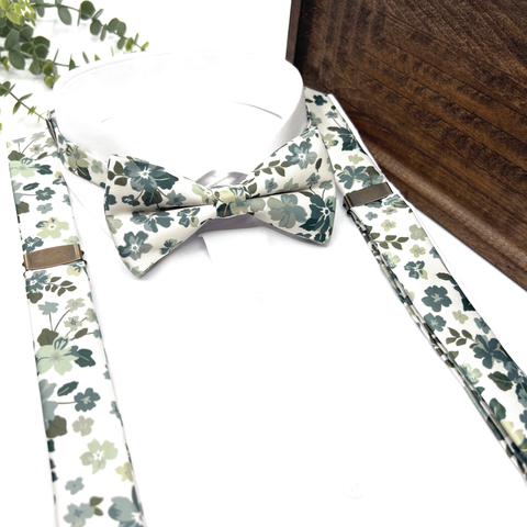 Floral Sage Green Neck Tie – Wedding & Groomsmen Tie