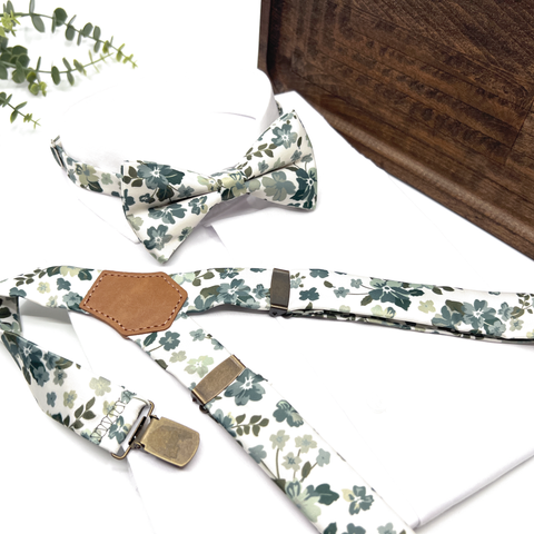 Floral Sage Green Neck Tie – Wedding & Groomsmen Tie