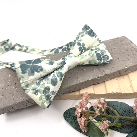 Floral Dusty Sage Green Neck Tie – Wedding & Groomsmen Tie