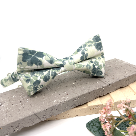 Floral Dusty Sage Green Neck Tie – Wedding & Groomsmen Tie