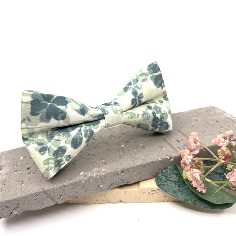 Floral Dusty Sage Green Neck Tie – Wedding & Groomsmen Tie