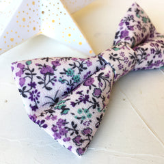 Floral Lilac bowtie / Lilac bow tie / Groomsman Gift / Wedding bow tie / Ring bearer bow tie / Gift for dad / Gift for him / Bow tie for men