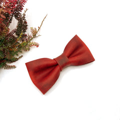 Crazy Leather Red  Bow Tie / Red Leather Bow Tie / Leather Bow Tie / Groom Bow Tie / Genuine Leather Bow Tie / Wedding Bow Tie /