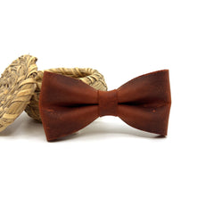 Crazy Leather Bow Tie / Tobacco Leather Bow Tie / Leather Bow Tie / Groom Bow Tie / Genuine Leather Bow Tie / Wedding Bow Tie /