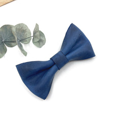 Crazy Blue Leather Bow Tie / Blue Leather Bow Tie / Leather Bow Tie / Groom Bow Tie / Genuine Leather Bow Tie / Wedding Bow Tie /