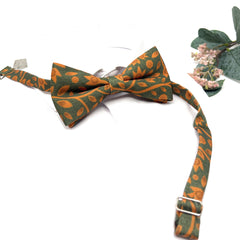 Burnt Orange Floral Bow tie, Burnt Orange Suspenders, Suspender Bowtie, Wedding Floral Suspenders, Groomsmen Suspenders, Ring bearer outfit