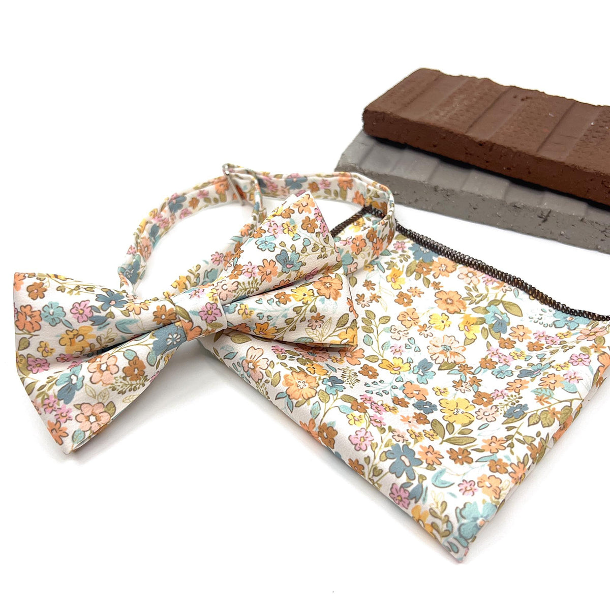 Floral Bow Tie Colorful Floral Bow tie Neck Ties Wedding Burnt Neck Tie  Burnt Flower Neck Tie Mens Neck Tie Neck Tie for Gift